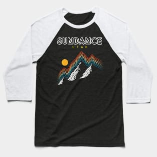 Sundance Utah - USA hiking and climbing 1980s Retro Design Baseball T-Shirt